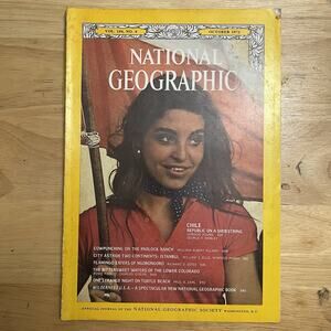 Vintage National Geographic Magazine October 1973 Chile Padlock Ranch Istanbul